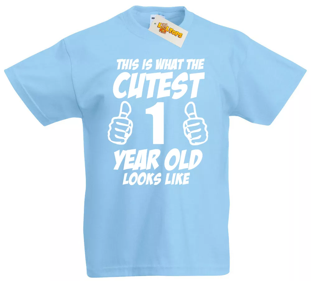 This Is Cutest 1 Year Old 1st Birthday Gift T Shirt For 1 Year