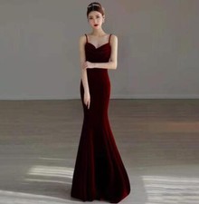 Women Bowknot Party Pretty Open Back Fishtail Evening Cocktail Prom Dress Chic 