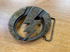 Bronze Tone Flash and Circle Belt Buckle