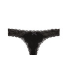 Victoria's Secret Dream Angels Lace-Trim Thong Panty Black