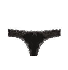 Victoria's Secret Dream Angels Lace-Trim Thong Panty Black