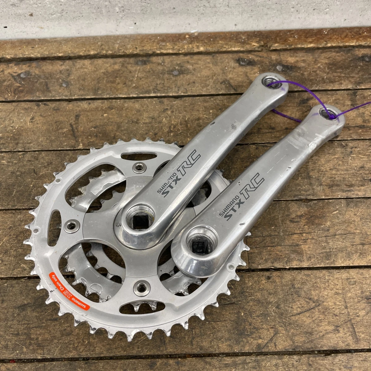 Vintage Shimano STX RC Crank Set 175 mm FC MC40 104 64 BCD Compact 4 Arm Triple