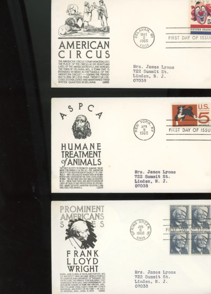 CS Anderson Cachets fdc 72  set d  (ip - Image 3 of 4