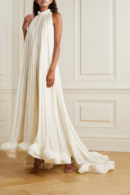Lanvin Ruffled Charmeuse Gown FR 36 (US 4) New With Tags | eBay