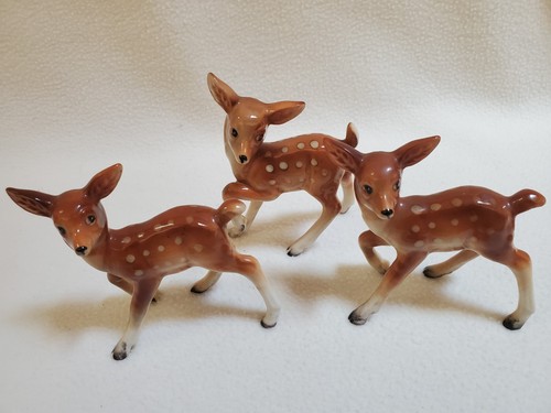 Vintage Porcelain Deer Fawn Figurine, LOT of 3, Spots, Made in Japan, Retro, MCM - Bild 5 von 24