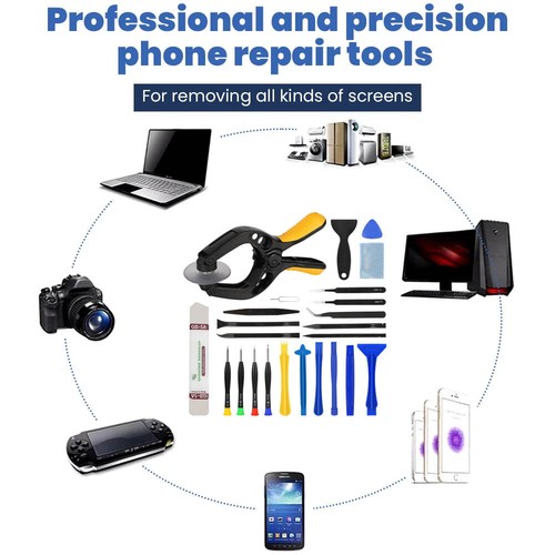 24 in 1 Kit Smontaggio Riparazione Cellulari Smartphone e Tablet Set Utensili - Foto 2 di 10