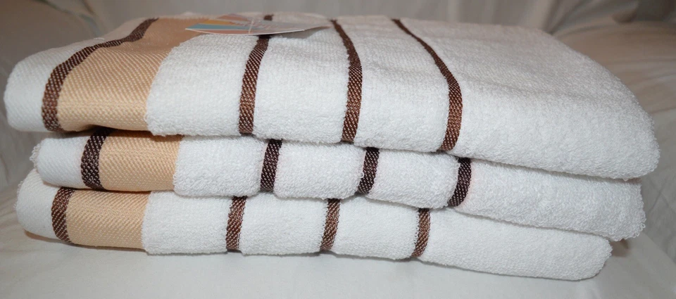 One Stripped Bath Towel 27”x 54” Avail. Ten Different Colors - Image 3 of 4