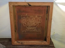 Vintage Silk Screen Printing "Rock'N" Wood Frame