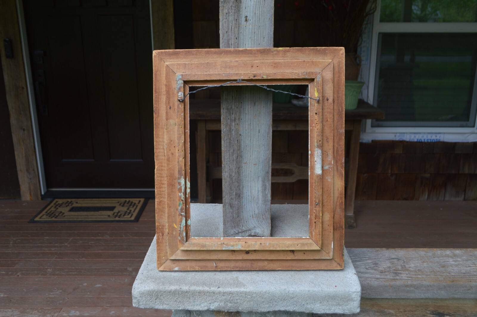 CIVIL WAR ERA PICTURE FRAME * FITS 8" X 10" * ORNATE GESSO MARBLE FAUX