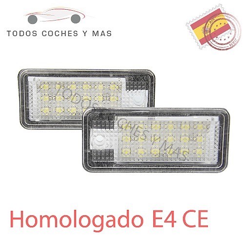 PLAFONES LED MATRICULA AUDI Q7 A3 A4 S6 A8 HOMOLGADOS E4 CE LUCES LUZ ENVIO 24H - Picture 1 of 1