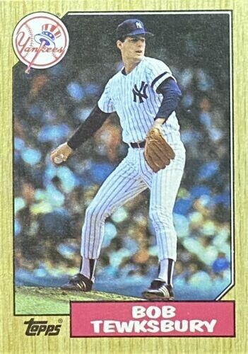 1987 Topps #254 Bob Tewksbury Pitcher Yankees de Nueva York envío gratuito - Imagen 1 de 1