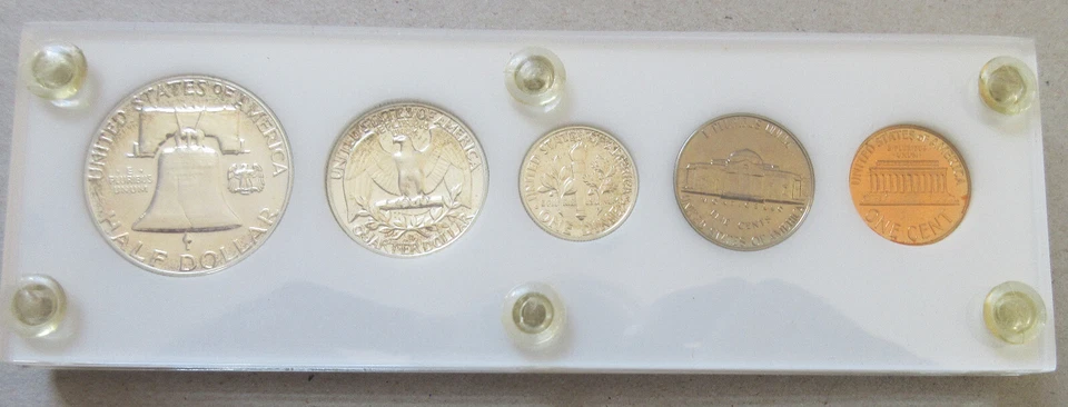 1960 United States US Five Coins Proof Mint Year Set. UNC. RJ - Image 2 of 3