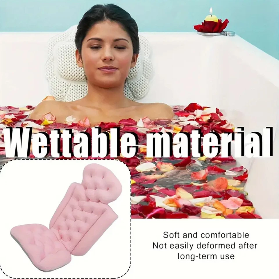 Full Body Bath Pillow for Bathtub, Thick Bathtub Cushion with Laundry Bag, Luxur - Image 4 of 4