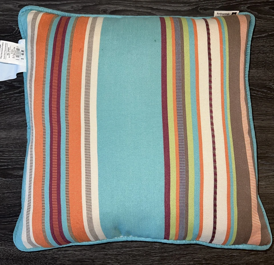 "Almohada Bufflo grande HiEnd Accents con detalles de adorno, Serape, 18"" x 18""" Foto 3 de 4
