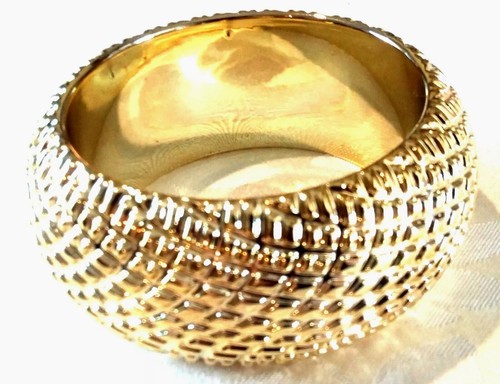Bracelet Doré Fixe Avec Perles Jaunes - Sans Nickel, Qualité Garantie, Neuf Avec étiquettes