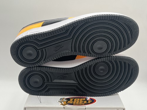 New Nike Air Force 1 Low By You Patent Leather Yellow Black Size 11.5 Authentic - Picture 8 of 9