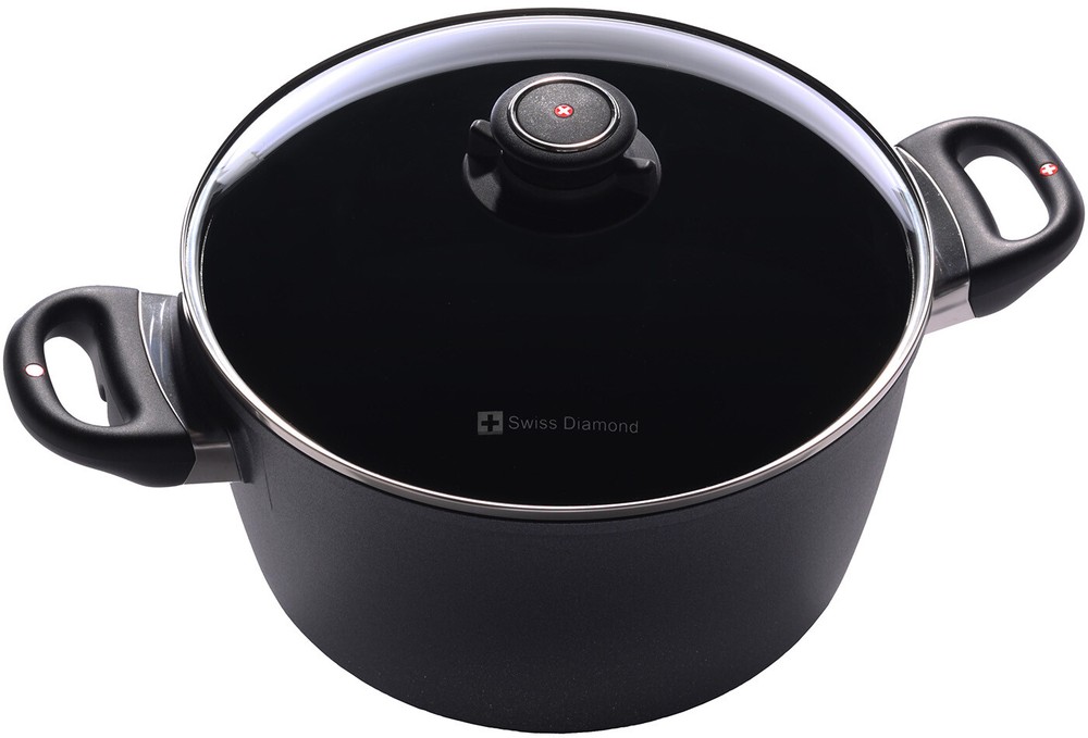 Swiss Diamond 5.5 Qt Soup Pot with Lid, 9.5 Inch