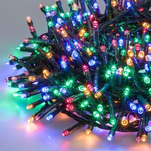 Decorazioni Luci Natalizie Da Esterno.Luci Di Natale 1152 Led 5 Mm Luce Multicolor 23 Mt Da Esterno Cavo Verde Catena Ebay