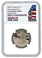 2025 S Sacagawea Dollar NGC PF70 Ultra Cameo Made In USA Holder