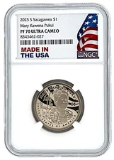 2025 S Sacagawea Dollar NGC PF70 Ultra Cameo Made In USA Holder