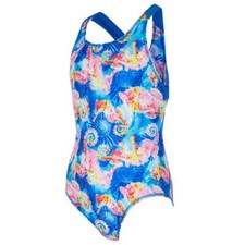 Image of Zoggs Girls Flyback Swimsuit- Aqua Pony - With Front Lining