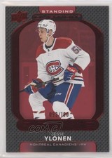 2021-22 Upper Deck Ovation Rookies Red Standing 93/100 Jesse Ylonen #136 0c6
