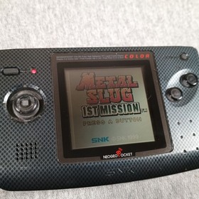 Neo Geo Pocket Color Handheld System w/ Metal Slug 1st Mission - Tested & Works