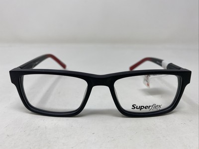 SUPERFLEX KIDS SFK-163 C.3147 47-16-125 Black/Red Full Rim Eyeglasses Frame P878