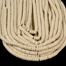 Ivory White Lava Gemstone Rondelle Heshi Slice 4X2MM 6X3MM Loose Beads (D645)