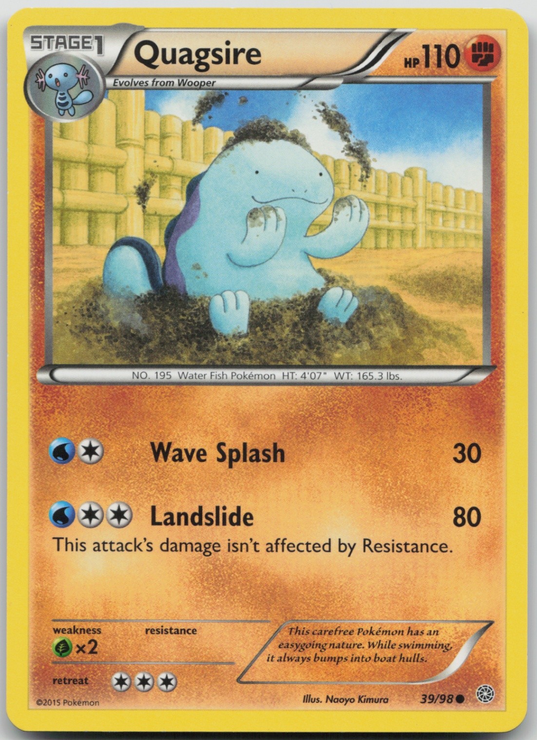Quagsire 39/98 Common XY - Ancient Origins LP Normal