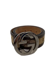 Ceinture GUCCI marron motif total homme 114876.1476.90.36 Occasion