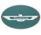 VINTAGE FORD THUNDERBIRD PORCELAIN SIGN DEALERSHIP MOTOR OIL GAS STATION