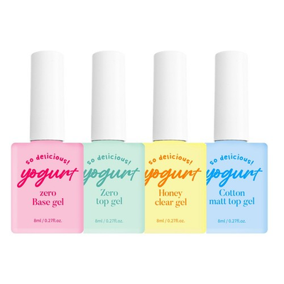 #ad K Beauty Yogurt Basic Gel Set 8ml Soak Off Base Top Clear Matte $13.33