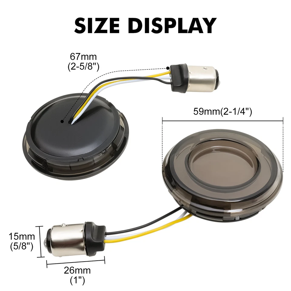 1157 LED Turn Signals Blinker Light For Harley Davidson Sportster Iron 1200 883 - Image 2 of 4