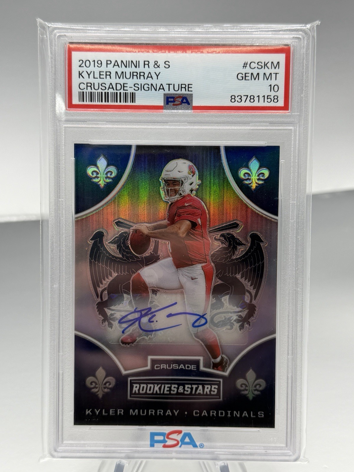 Kyler Murray Panini Rookies & Stars Crusade #CSKM Signature