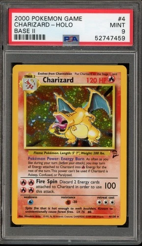 Pokemon Charizard Base Set 2 Holo Rare #4 PSA 9 Mint