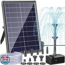 Antfraer Solar Fountain for Bird Bath, 8W Solar Water Fountain Pump with Dry-