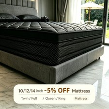 12''14" Queen King Full Hybrid Mattress in a Box Gel Memory Foam Spring Mattress