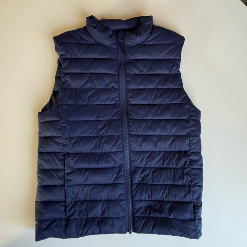 Lands’ End Vest Youth Small 8 Navy Blue Full Zip Puffer Quilted Lightweight - Picture 2 of 11