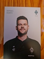 WERDER BREMEN AUTOGRAMMKARTE RAPHAEL DUARTE 25/26 DRUCK SIGNIERT