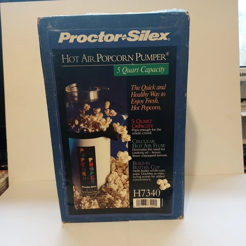 Popcorn Maker Vintage  90s Proctor Silex H7340 5 Quart Hot Air Corn Popper 