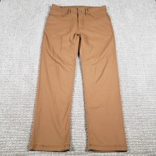 Prana Brion Pants Mens 32 Brown Slim Straight Oudoor Hiking Outdoors 32x29
