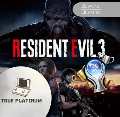 RESIDENT EVIL 3 Remake Platinum Trophy Service  Instant Platinum Trophy  
