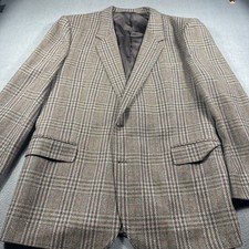 VTG Malibu Clothes Beverly Hills Men s Tweed 100 Cashmere Blazer Earthy Colors