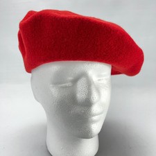 Vintage Beret Basque 100 Wool RN 58584 DeLuxe Red