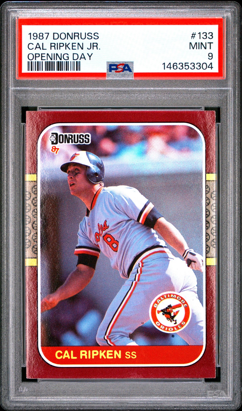 1987 DONRUSS OPENING DAY #133 CAL RIPKEN JR. PSA 9