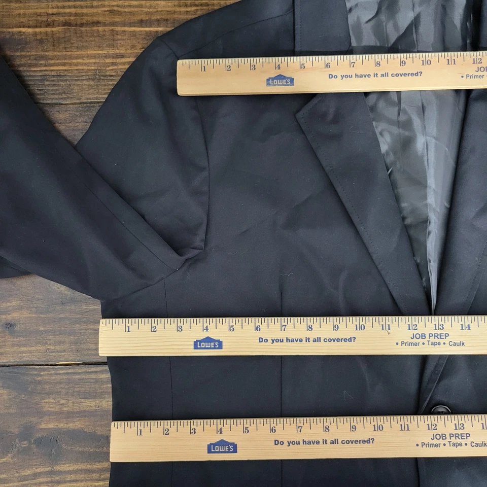 GAP Men's Sport Coat Blazer Two Button Solid Black Soft Cotton Size XXL - Image 2 of 4