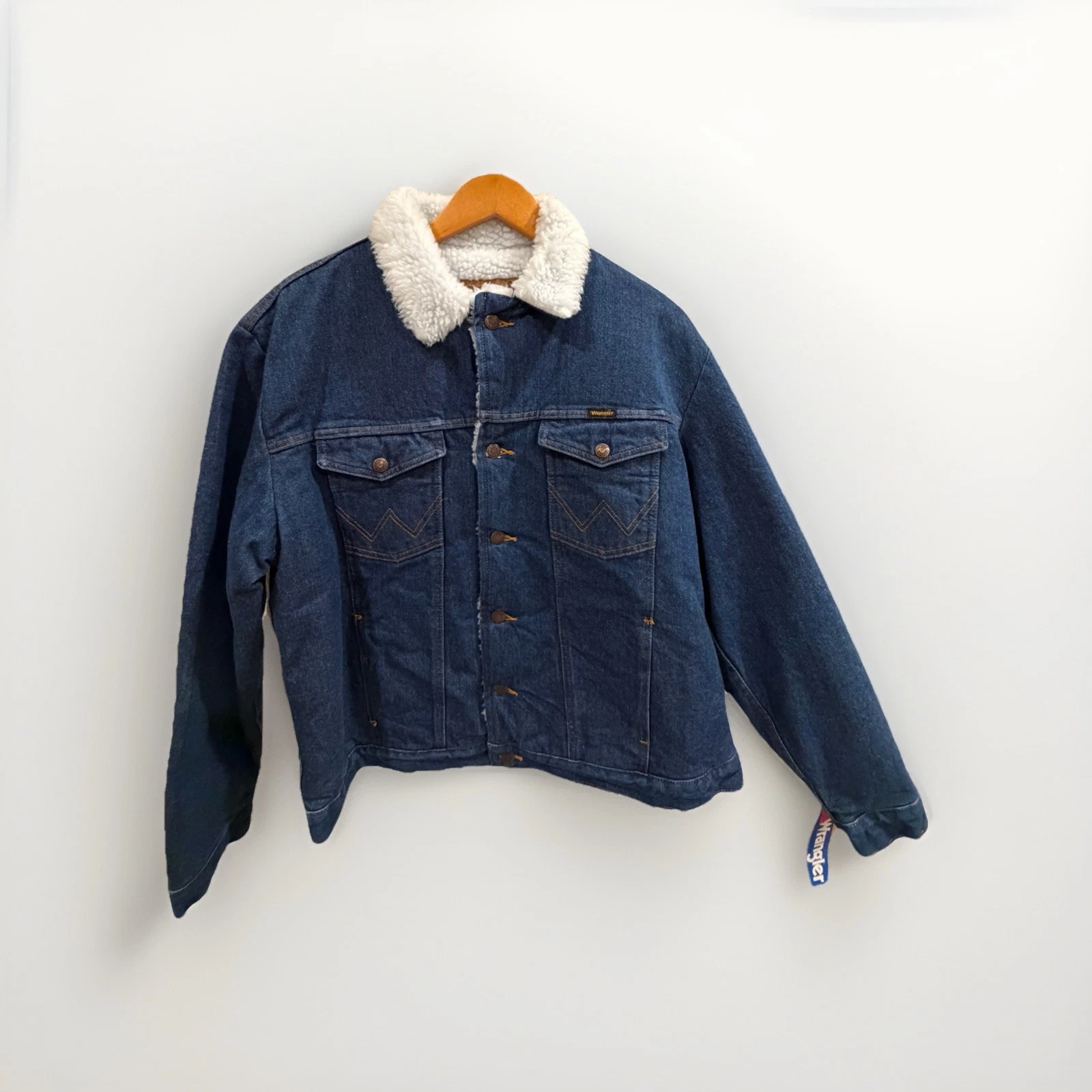 Wrangler Men's Hero Sherpa Lined Denim Jacket Size Large NWT