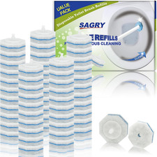 50 Counts Disposable Toilet Bowl Wand Refills 5X Cleaning Power Toilet Cleaner