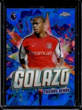 2026 Topps Chrome Sapphire Premier League Thierry Henry Golazo #GZ-14 Arsenal